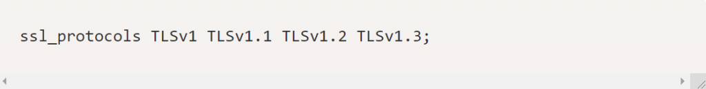 Nginx ssl protocol with TLS 1.3 enable