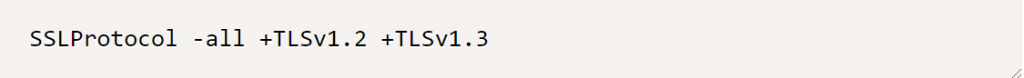 Apache enabled TLS 1.3